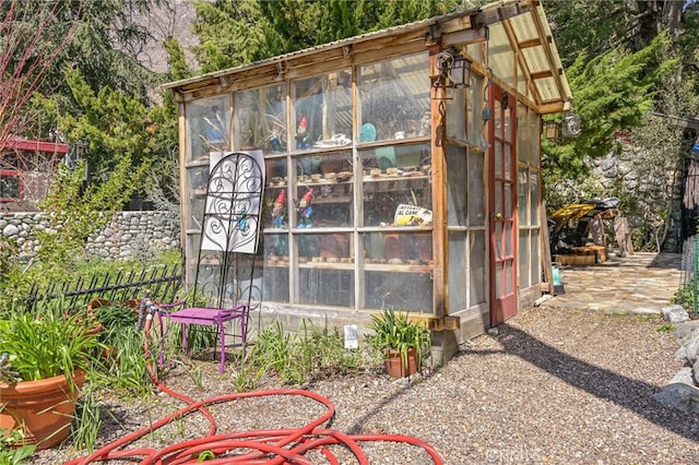 29 Bear Dr, Mt Baldy, CA 91759 - view of outbuilding featuring an outbuilding and fence