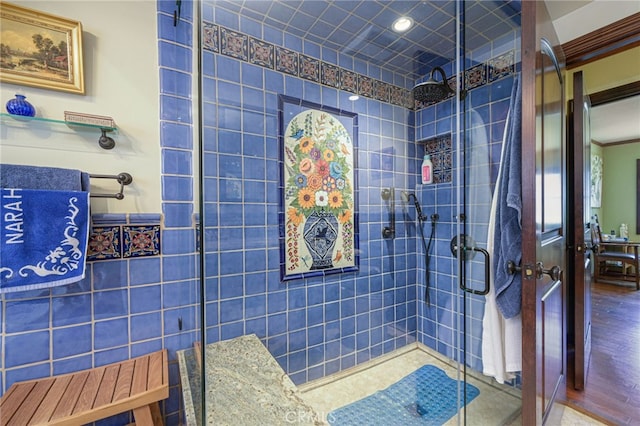 29 Bear Dr, Mt Baldy, CA 91759 - bathroom featuring a shower stall