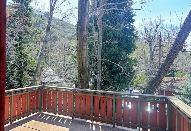 29 Bear Dr, Mt Baldy, CA 91759 - wooden deck featuring a wooded view