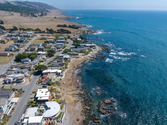 2062 Sherwood Dr, Cambria, CA 93428 - aerial view of property and surrounding area with a nearby body of water