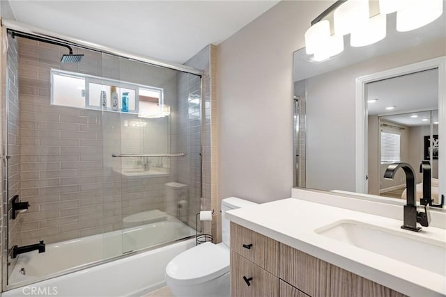 2208 The Strand, Manhattan Beach, CA 90266 - full bath with vanity, toilet, and enclosed tub / shower combo