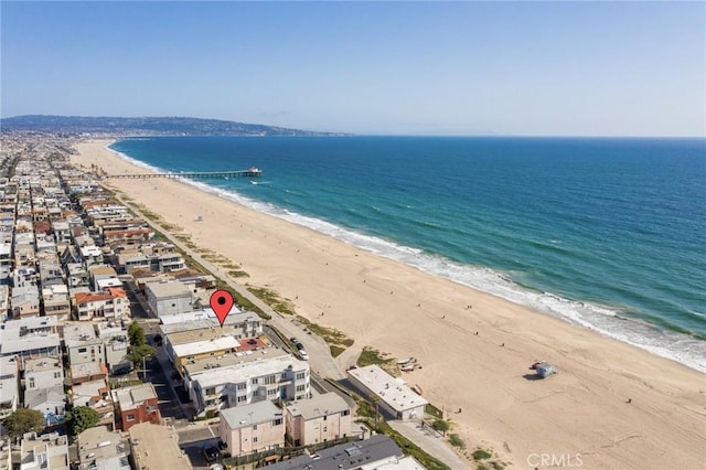 2208 The Strand, Manhattan Beach, CA 90266 - drone / aerial view with a beach view and a water view