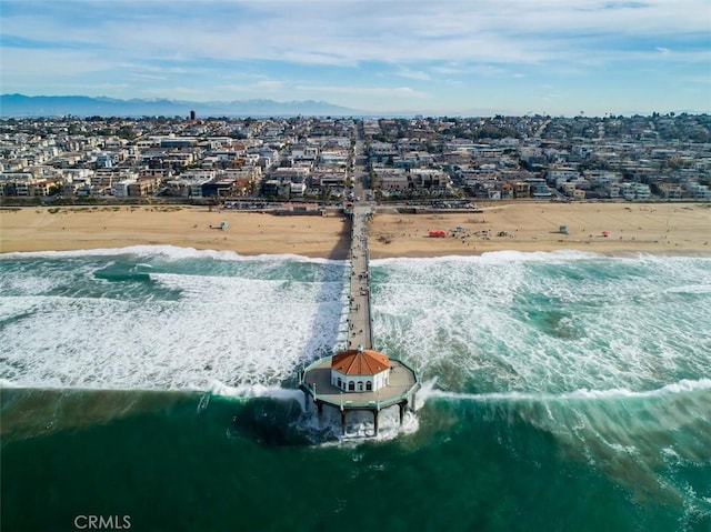 2208 The Strand, Manhattan Beach, CA 90266 - drone / aerial view with a view of the beach and a water view