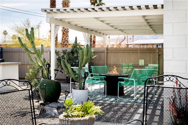72994 Homestead Dr Unit 29, Palms, CA 92277 - view of patio featuring an outdoor fire pit
