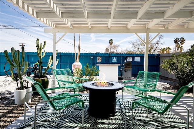 72994 Homestead Dr Unit 29, Palms, CA 92277 - view of patio with an outdoor fire pit and area for grilling