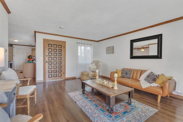 3846 Marcwade Ct, San Diego, CA 92154 - living room with wood finished floors, ornamental molding, and baseboards