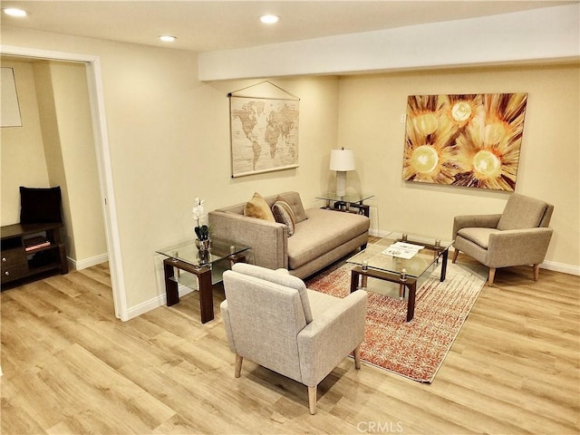 220 Roycroft Ave, Long Beach, CA 90803 - living room featuring recessed lighting and wood finished floors