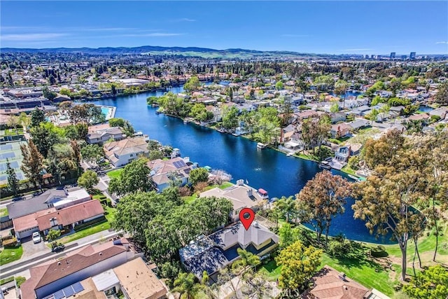 22839 Ridge Route Ln, Lake Forest, CA 92630 - aerial view featuring a residential view and a water and mountain view