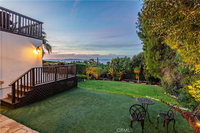 541 Via Del Monte, Palos Verdes Estates, CA 90274 - view of grassy yard featuring a deck