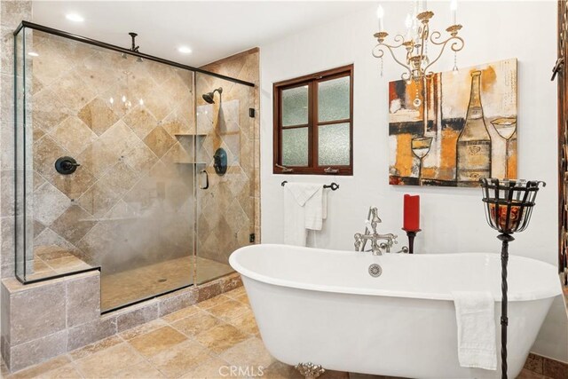 541 Via Del Monte, Palos Verdes Estates, CA 90274 - full bath featuring a stall shower, a freestanding tub, and recessed lighting