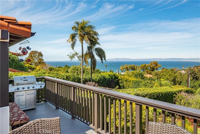 541 Via Del Monte, Palos Verdes Estates, CA 90274 - balcony featuring a water view and a grill