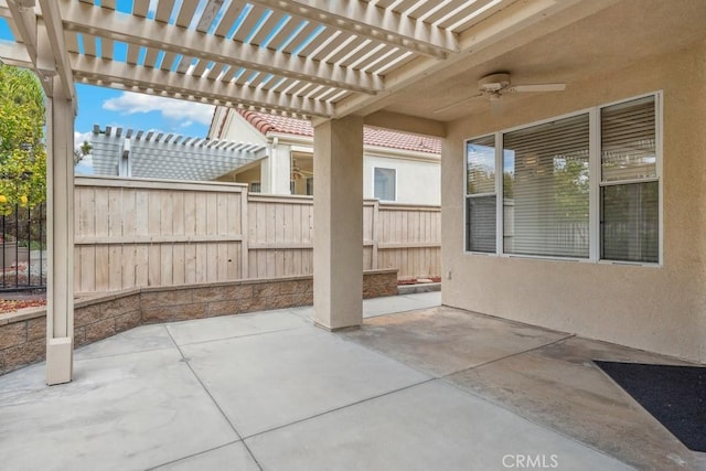 40049 Corte Fortuna, Murrieta, CA 92562 - view of patio / terrace with ceiling fan and a pergola
