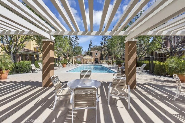 1510 Timberwood, Irvine, CA 92620 - view of patio featuring a pergola and a community pool