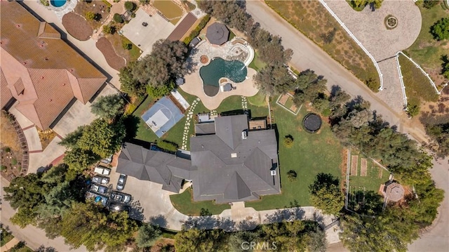 aerial view featuring a residential view