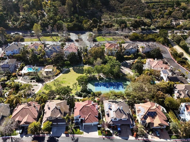 1164 Quail Gardens Ct, Encinitas, CA 92024 - aerial view of property and surrounding area featuring nearby suburban area and a pool
