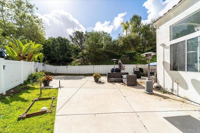 4981 Marin Dr, Oceanside, CA 92056 - view of patio featuring a fenced backyard and an outdoor hangout area