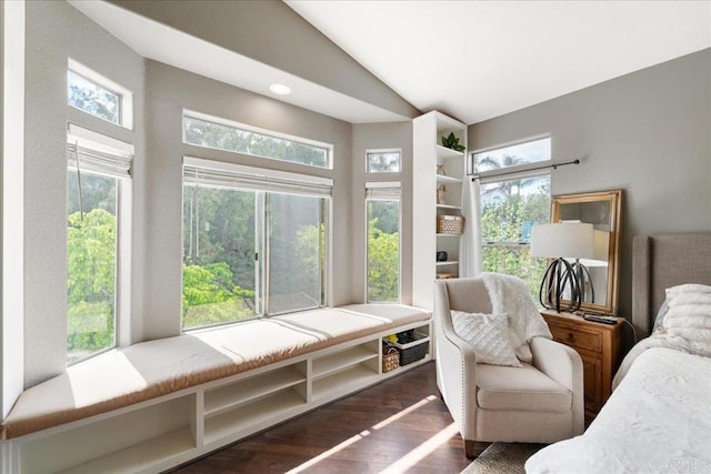 4981 Marin Dr, Oceanside, CA 92056 - sitting room featuring vaulted ceiling and wood finished floors