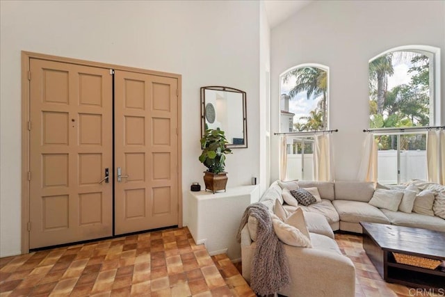 4981 Marin Dr, Oceanside, CA 92056 - living room with a high ceiling and a wealth of natural light