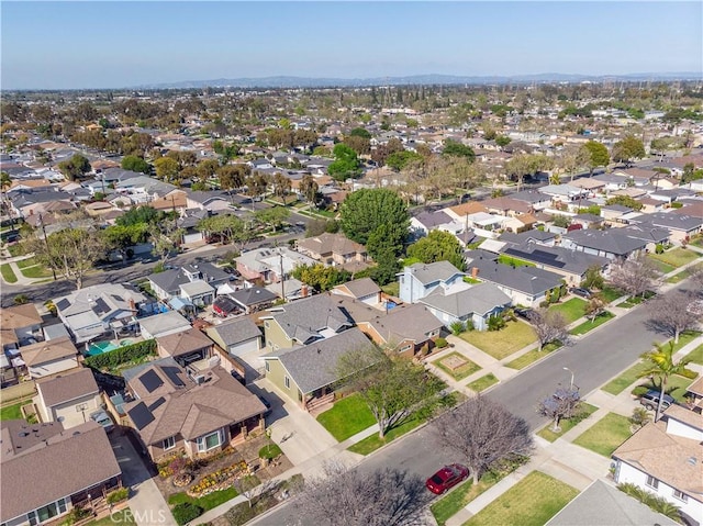 drone / aerial view with a residential view