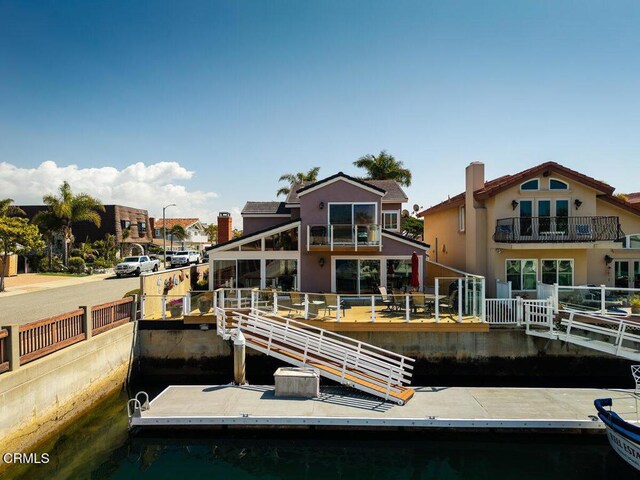 2231 Peninsula Rd, Oxnard, CA 93035 - dock area featuring a balcony