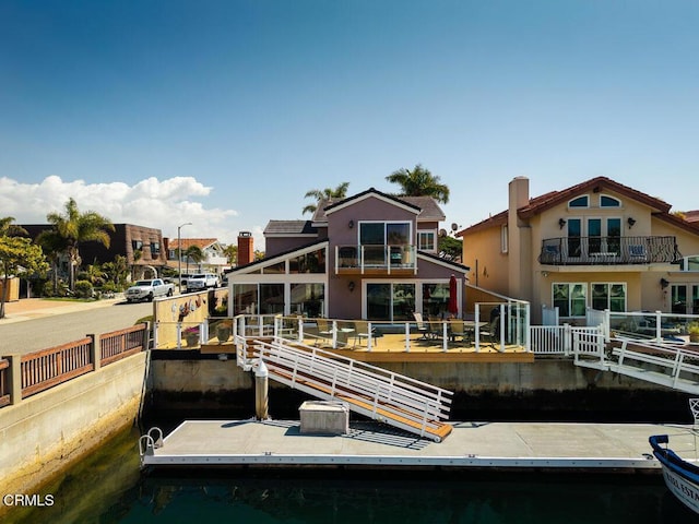 2231 Peninsula Rd, Oxnard, CA 93035 - dock area with a balcony
