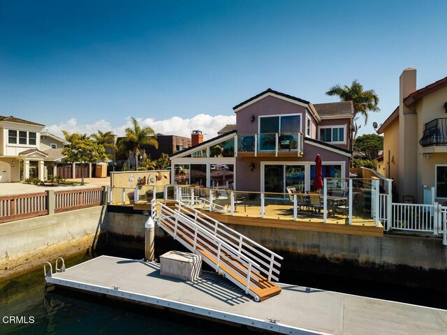 2231 Peninsula Rd, Oxnard, CA 93035 - dock area featuring a wooden deck