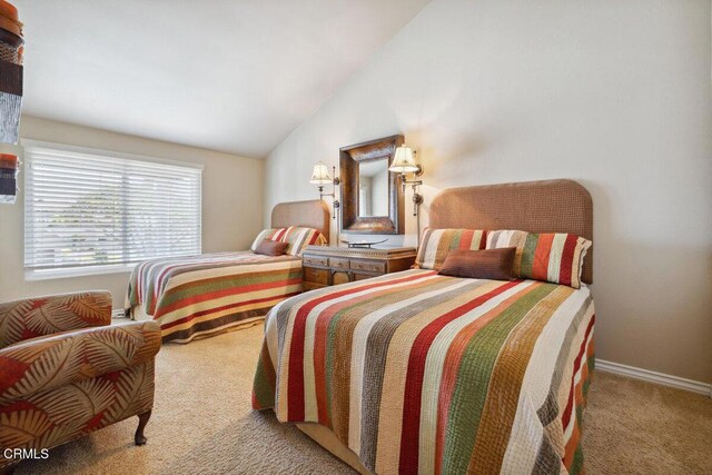 2231 Peninsula Rd, Oxnard, CA 93035 - bedroom featuring carpet and lofted ceiling