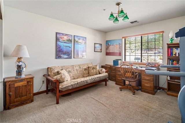 5420 Clayvale St, Acton, CA 93510 - view of carpeted home office