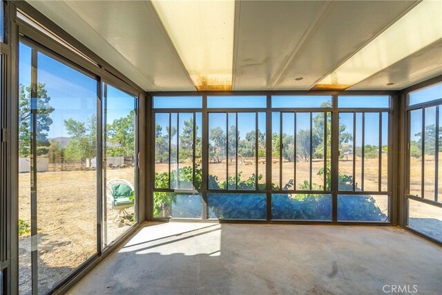 5420 Clayvale St, Acton, CA 93510 - unfurnished sunroom with concrete floors