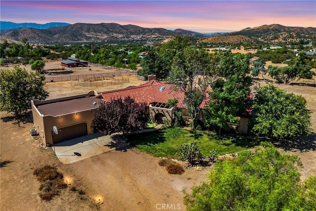 5420 Clayvale St, Acton, CA 93510 - aerial view of property and surrounding area featuring a mountain backdrop