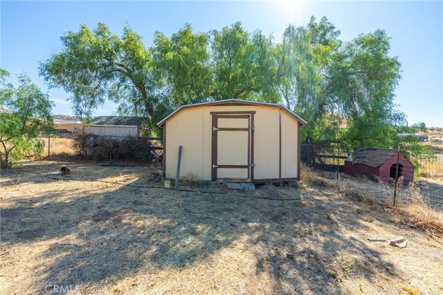 5420 Clayvale St, Acton, CA 93510 - view of shed with a fenced backyard