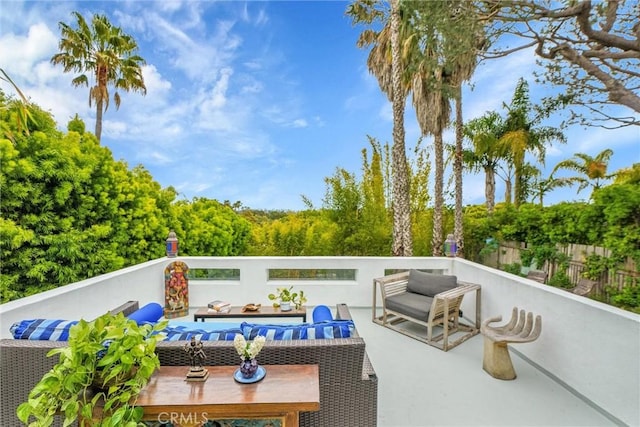 view of patio with outdoor lounge area
