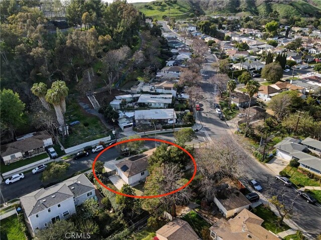 bird's eye view featuring a residential view