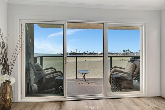1 3rd Pl Unit 302, Long Beach, CA 90802 - detailed view of crown molding and wood finished floors