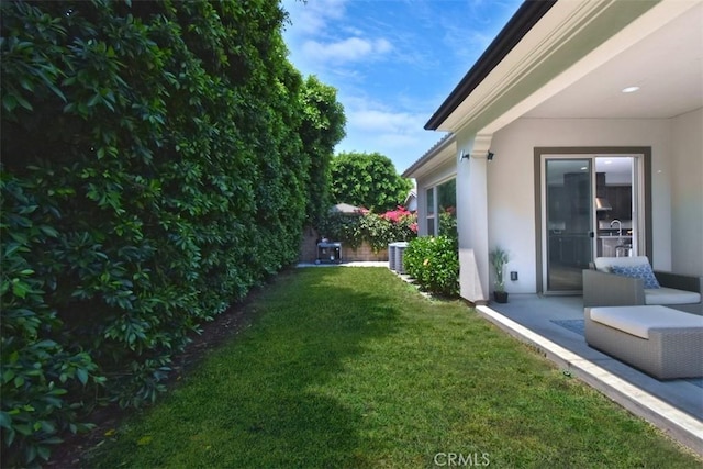 14608 Mccormick St, Sherman Oaks, CA 91411 - view of grassy yard featuring central AC