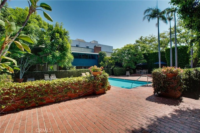 pool featuring a patio
