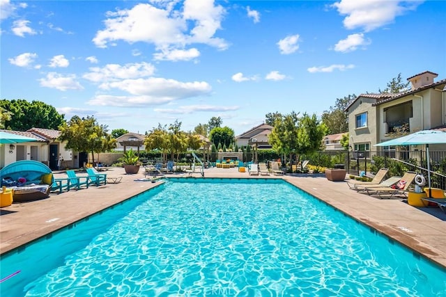 133 Lantana Dr, Stanton, CA 90680 - community pool with a patio area and a residential view