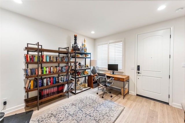 133 Lantana Dr, Stanton, CA 90680 - office space with wood finished floors, recessed lighting, and baseboards