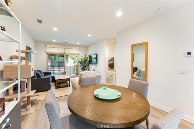 133 Lantana Dr, Stanton, CA 90680 - dining space featuring light wood-style flooring, recessed lighting, and baseboards