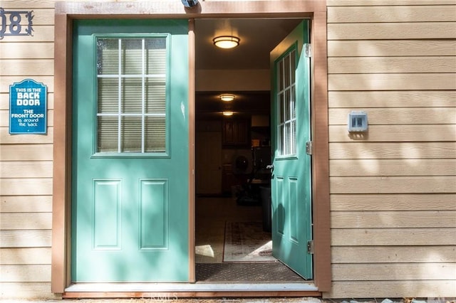 view of exterior entry