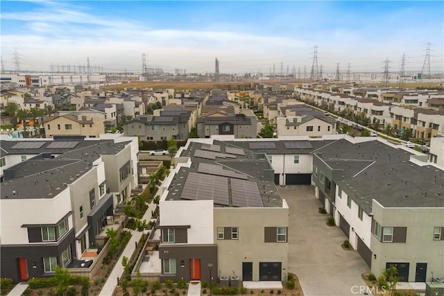 aerial view featuring a residential view