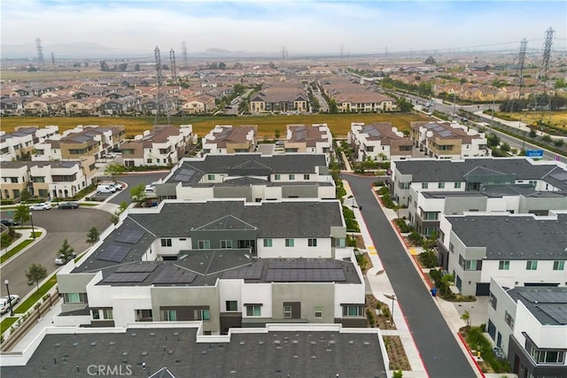 aerial view featuring a residential view