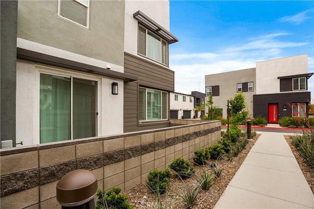 view of home's exterior featuring stucco siding