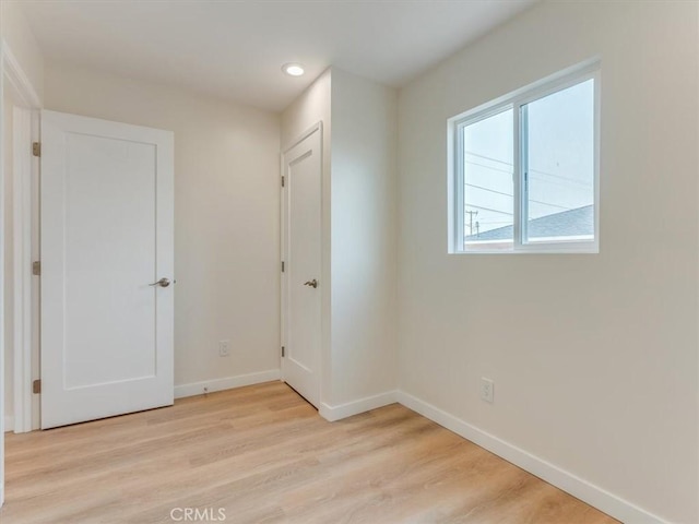 1912 8th St, Los Osos, CA 93402 - unfurnished bedroom featuring light wood-type flooring, recessed lighting, and baseboards