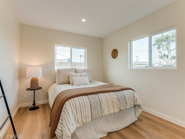 1912 8th St, Los Osos, CA 93402 - bedroom with baseboards, recessed lighting, and wood finished floors