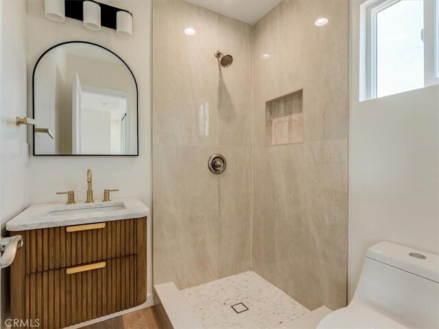 1912 8th St, Los Osos, CA 93402 - bathroom with vanity and tiled shower