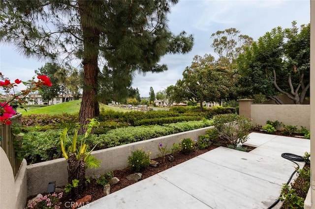 view of patio with fence