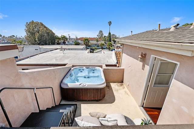 1517 Felspar St, San Diego, CA 92109 - view of patio / terrace with a hot tub