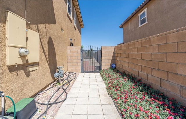 view of patio featuring a fenced backyard