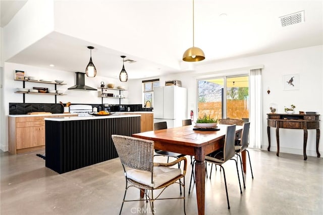 7073 Mission Ave Unit 29, Palms, CA 92277 - dining room featuring concrete floors and recessed lighting